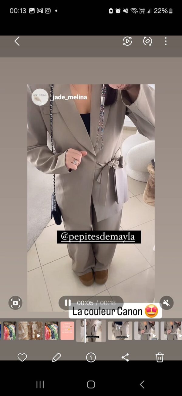 Ensemble Blazer et son pantalon taupe