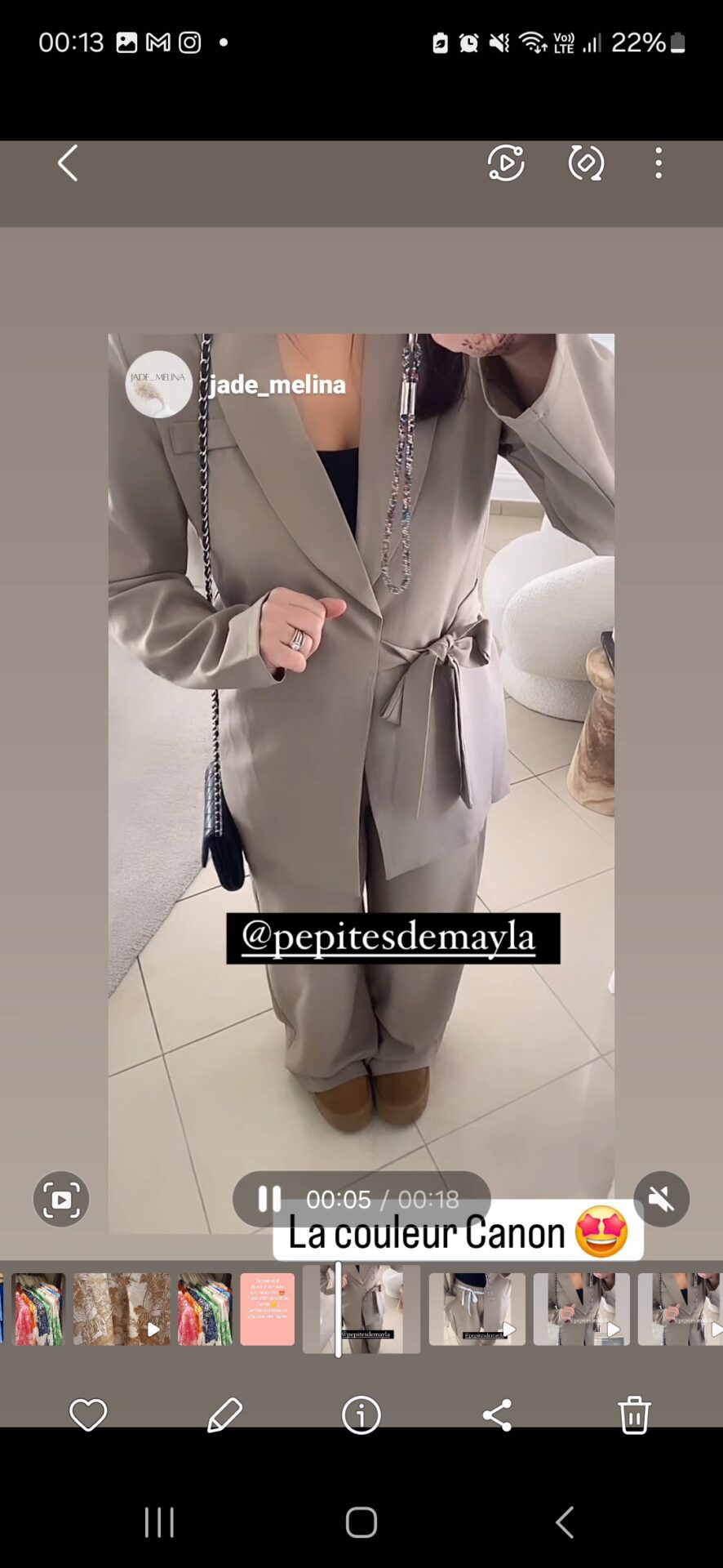 Ensemble Blazer et son pantalon taupe