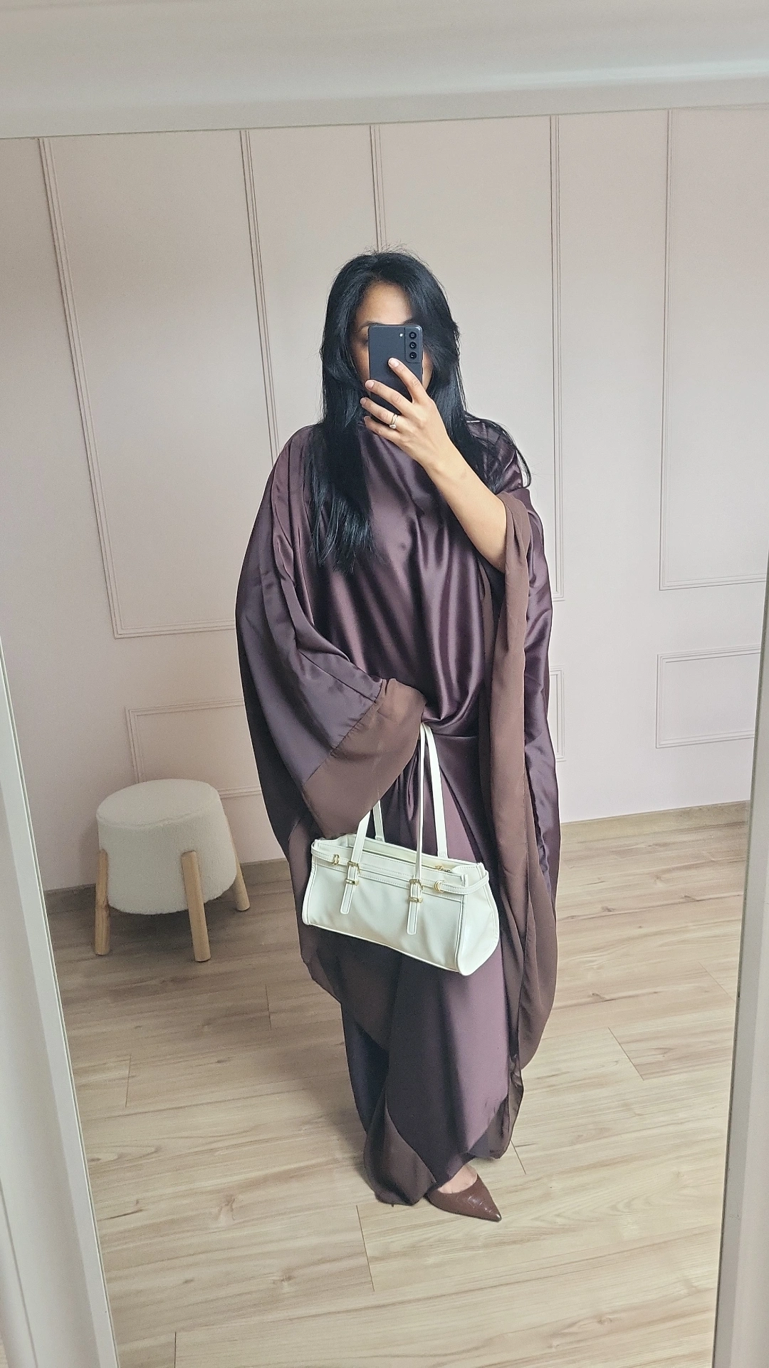 ROBE PAPILLON DE SOIE BROWN