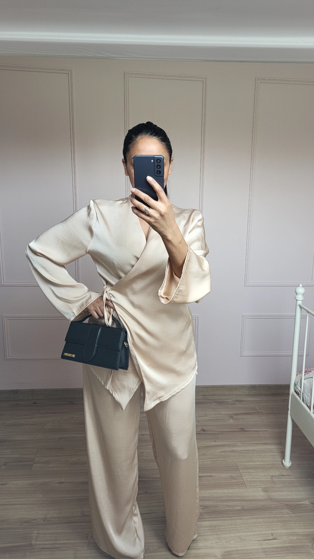 ENSEMBLE LUNE DE SATIN CHAMPAGNE