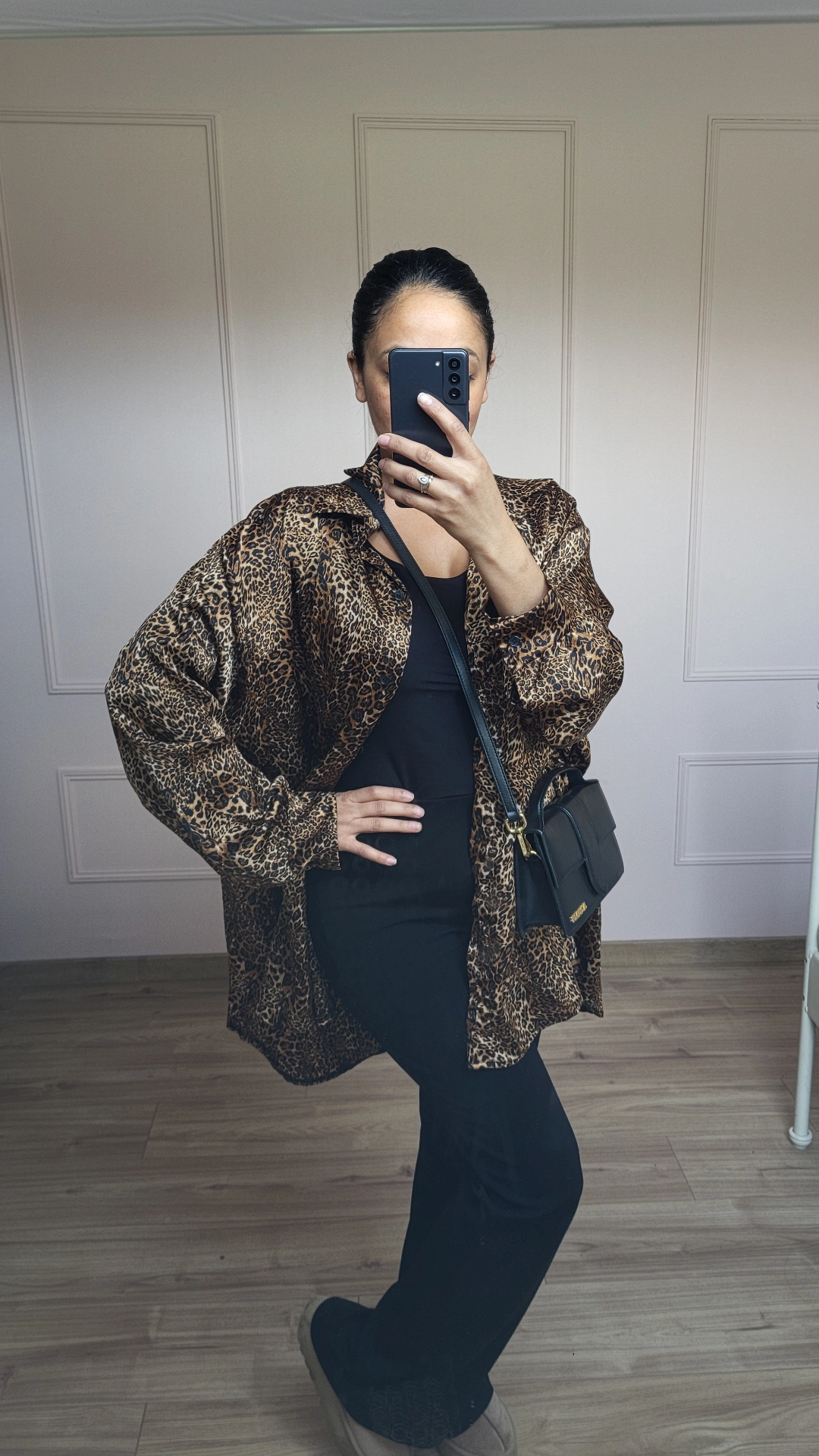 CHEMISE FAUVE SATINE