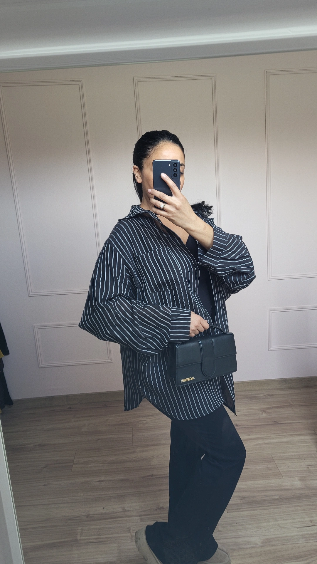 CHEMISE FINES RAYURES NOIRE