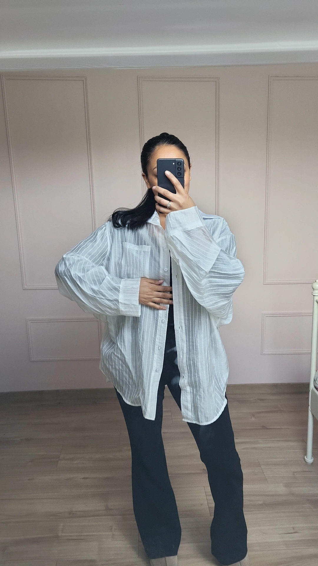 CHEMISE FINES RAYURES BLANCHE