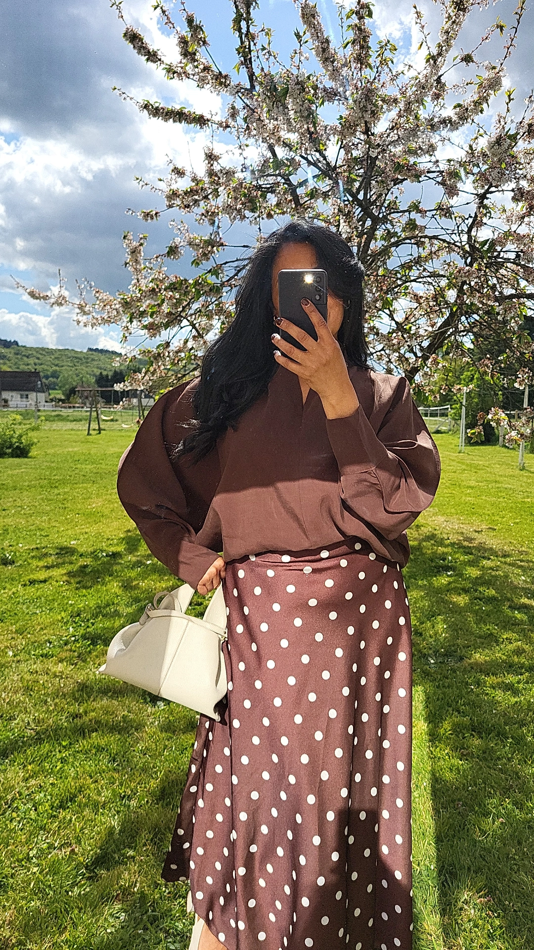 JUPE LONGUE DOLCE VITA MARRON