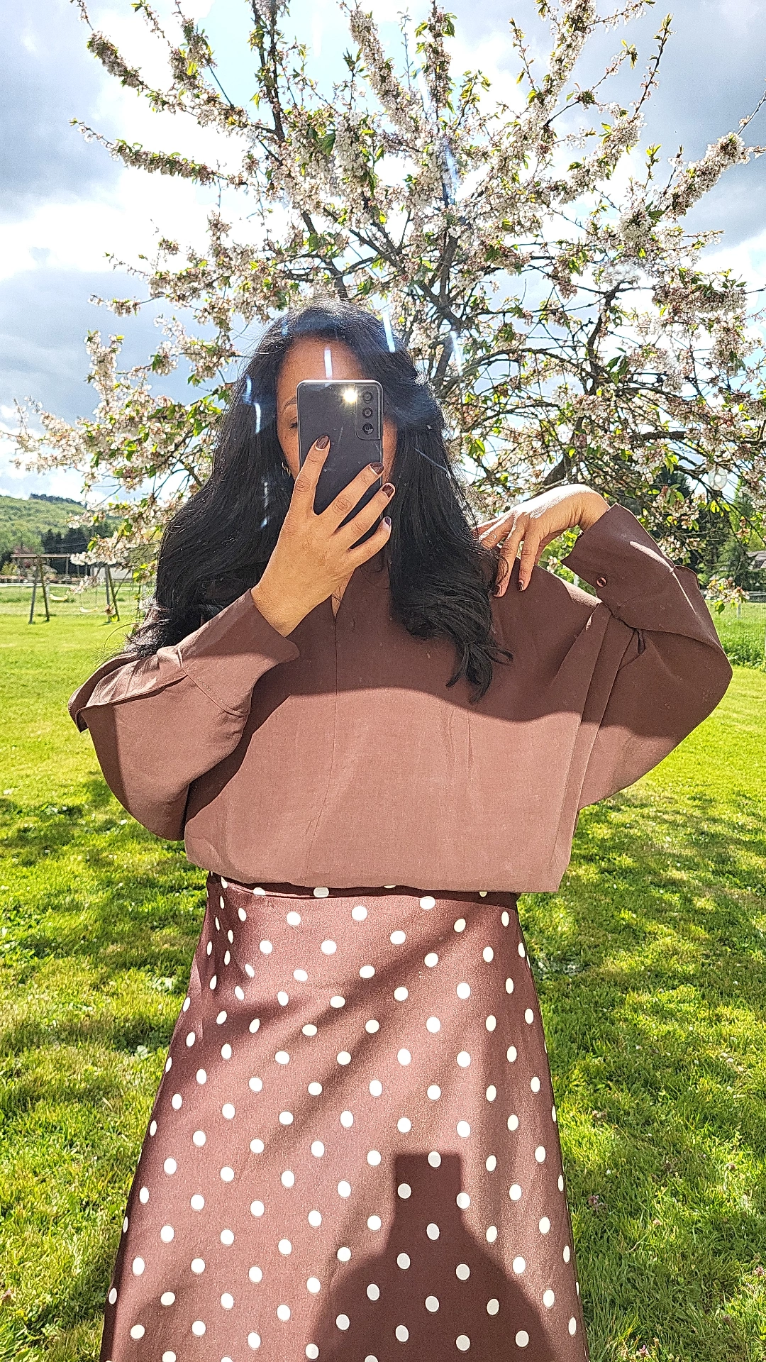 BLOUSE CHIC MARRON