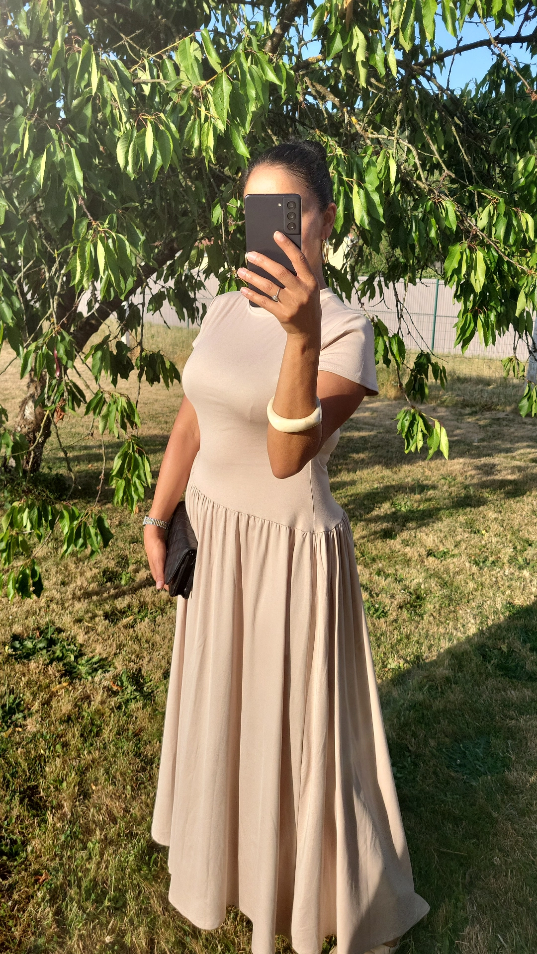 ROBE LONGUE AMELIA BEIGE NATUREL – Image 4