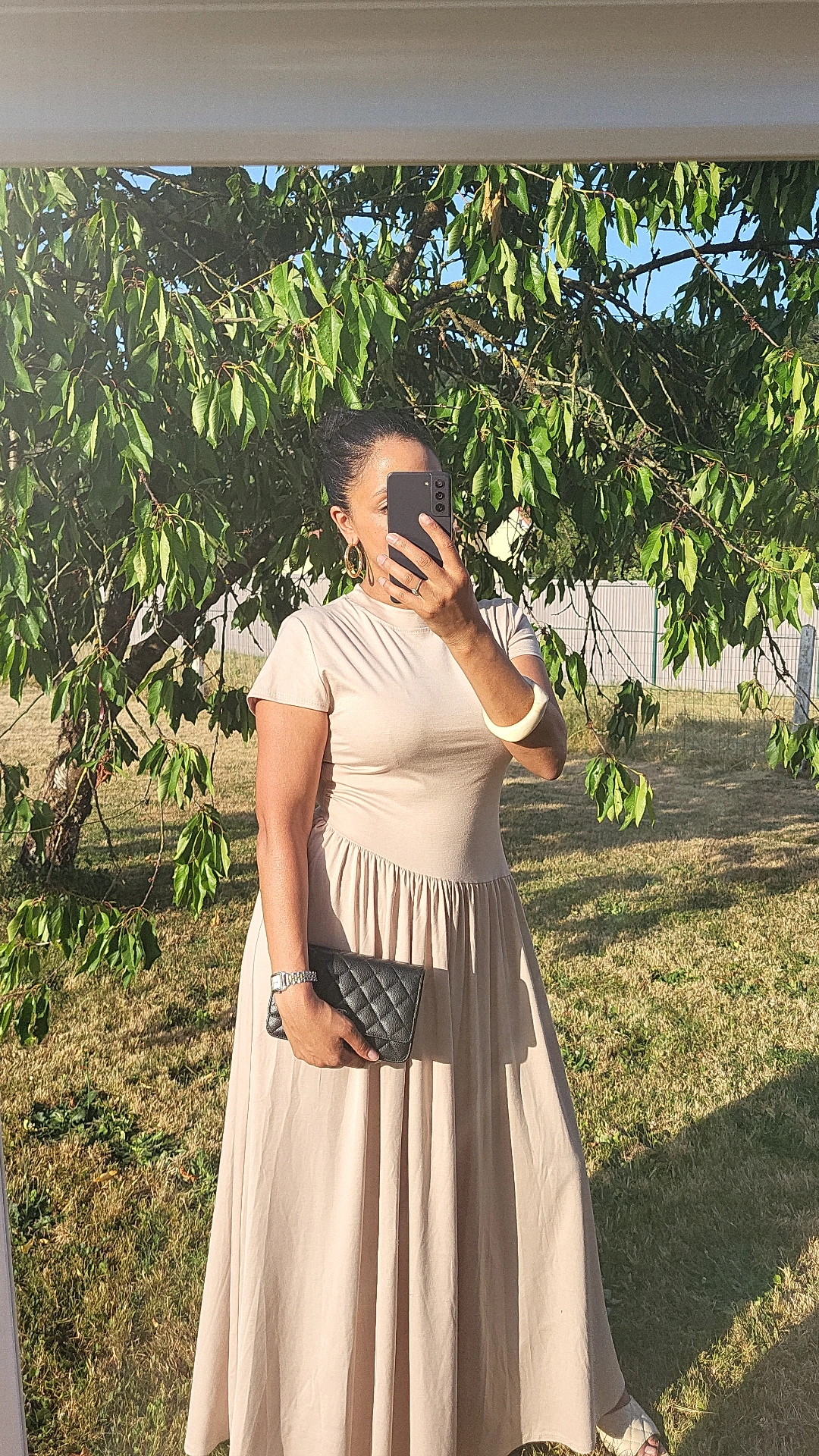 ROBE LONGUE AMELIA BEIGE NATUREL