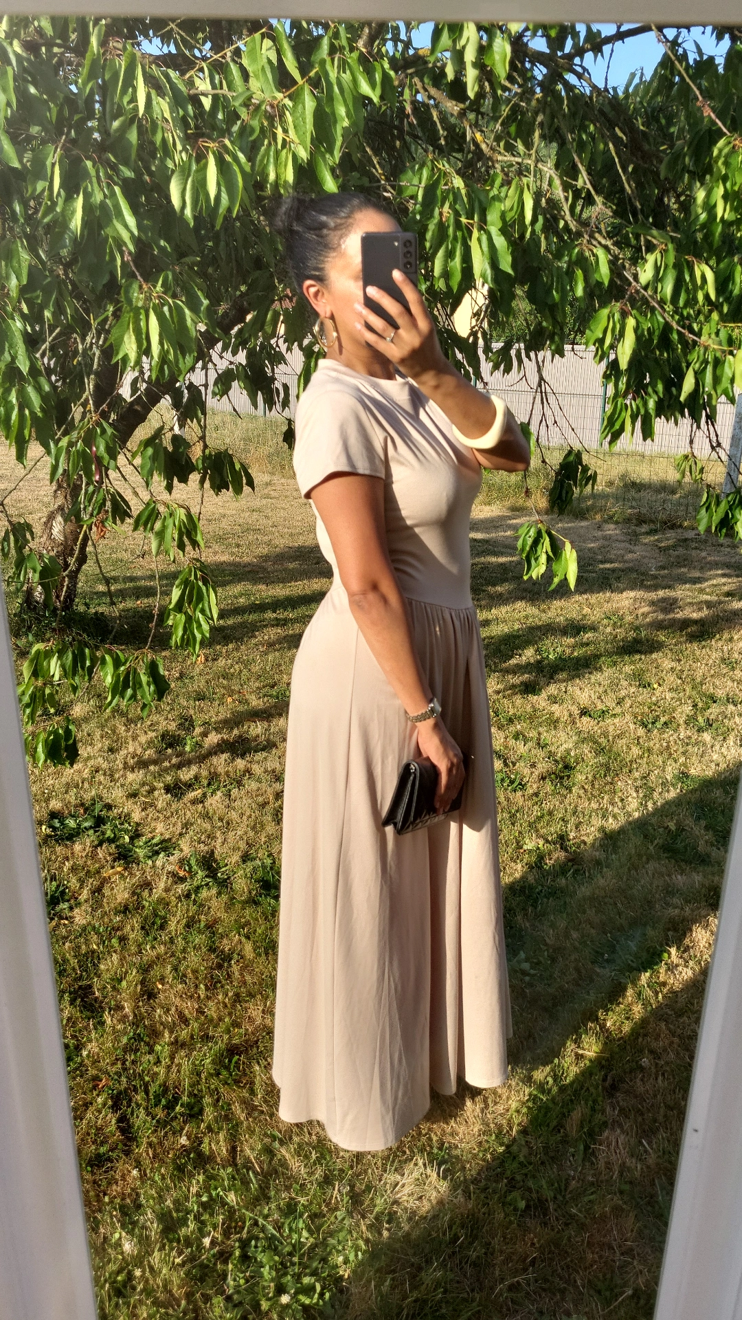 ROBE LONGUE AMELIA BEIGE NATUREL – Image 2
