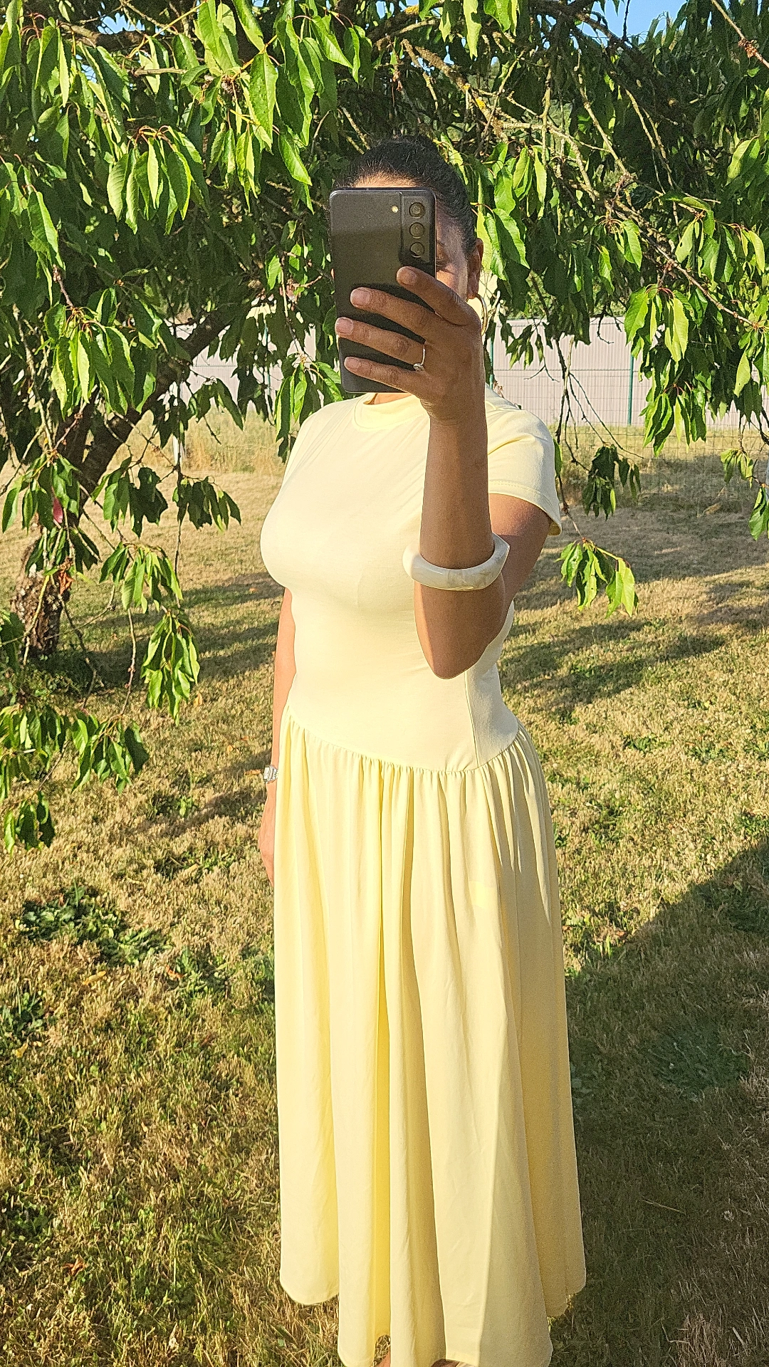 ROBE LONGUE AMELIA JAUNE BUTTER – Image 3
