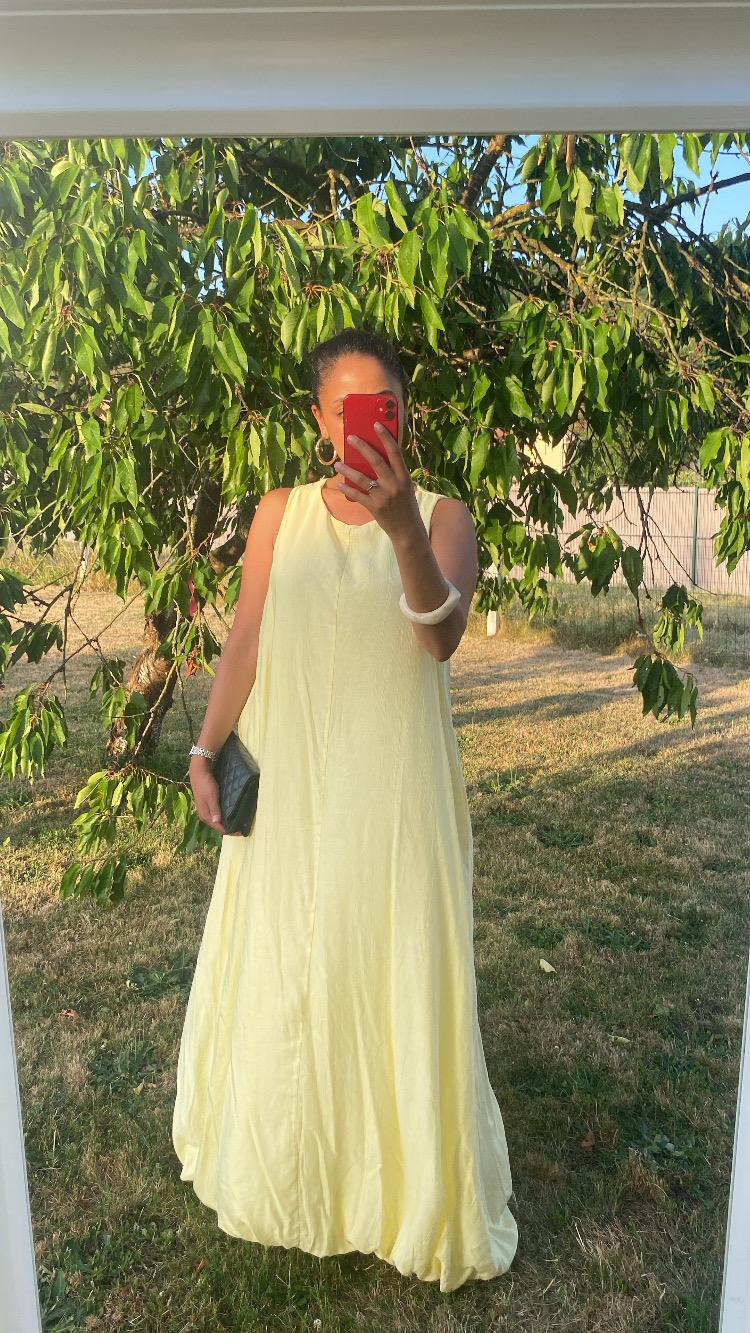 ROBE LOUBNA JAUNE VANILLE