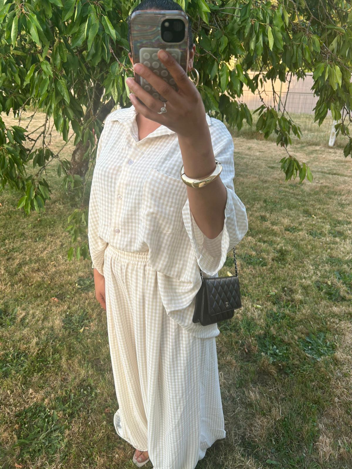 ENSEMBLE VICHY BEIGE – Image 3