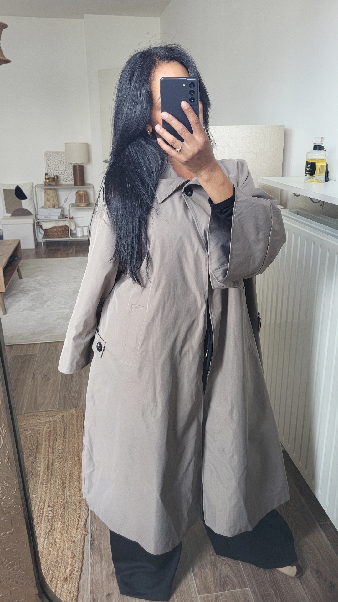 TRENCH LONG MILA TAUPE