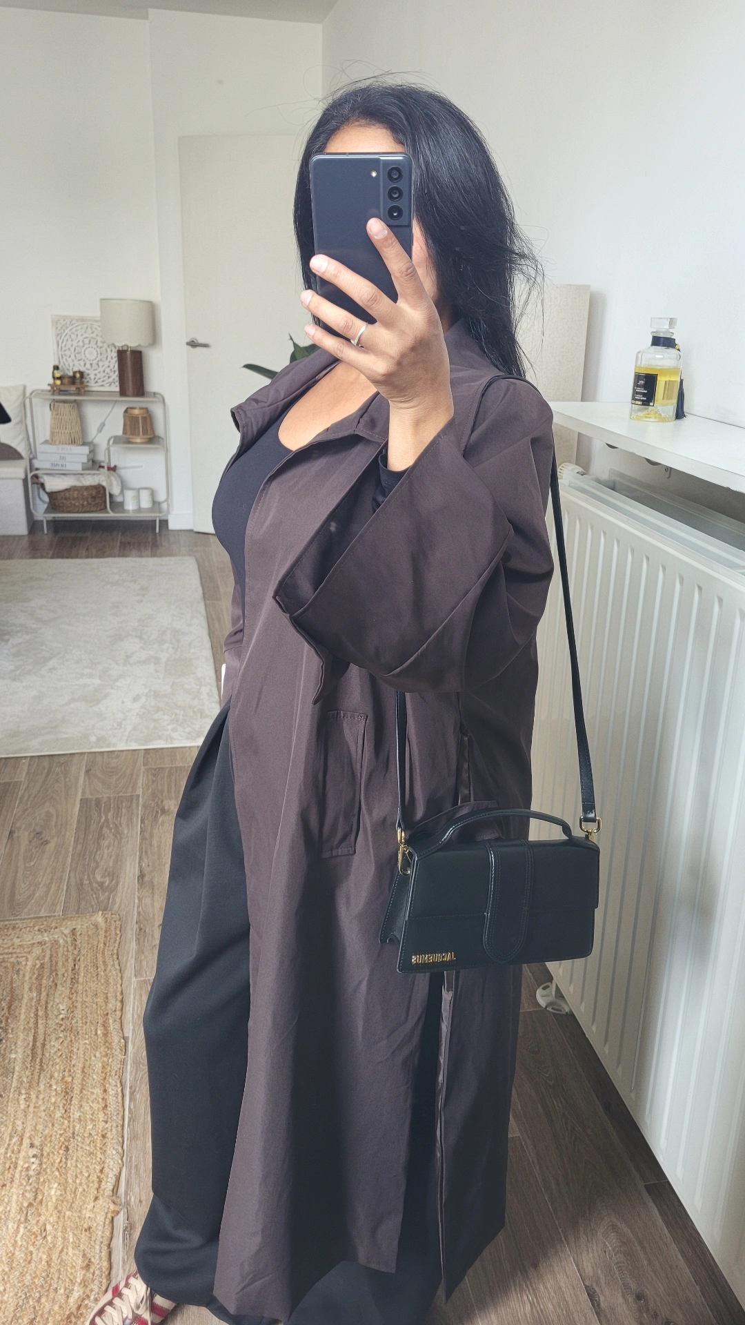 TRENCH LONG MILA CHOCO